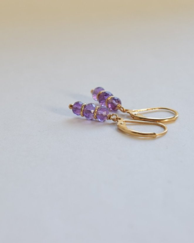 Ametystové, náušnice