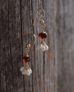 nezne sperky rucni vyroba granat perly boho