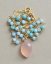 V elementu něhy...růžový chalcedon, larimar, tyrkys, náhrdelník