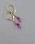 Divoké maliny, pink topaz, náušnice