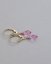 Divoké maliny, pink topaz, náušnice