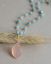V elementu něhy...růžový chalcedon, larimar, tyrkys, náhrdelník