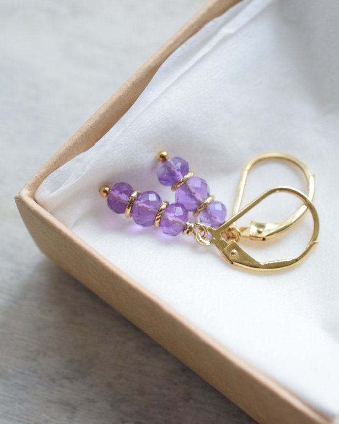 Ametystové, náušnice