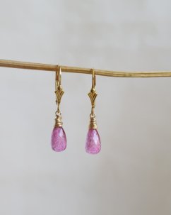 pink topaz náušnice gold filled pink topaz náušnice gold filled
