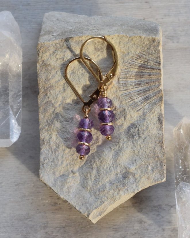 Ametystové, náušnice