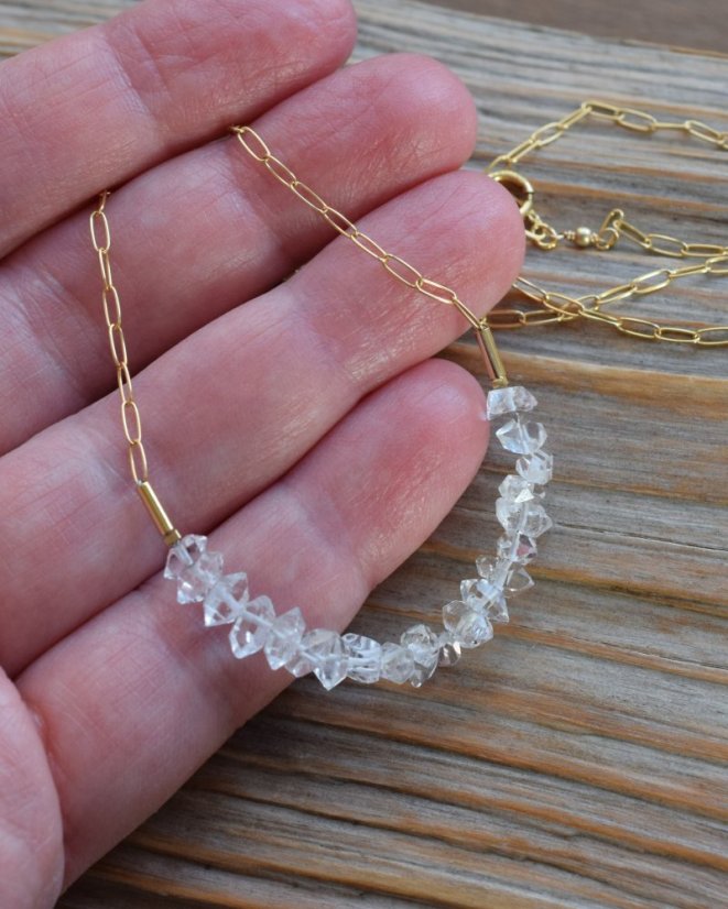 Hekimer diamond, náhrdelník